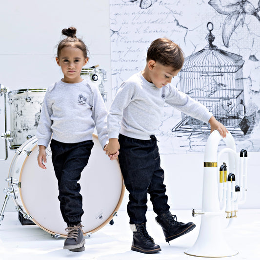 Graphic Ruffle Sweatshirt