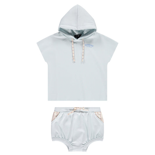 Raw Edge Hoodie and Bloomer Set