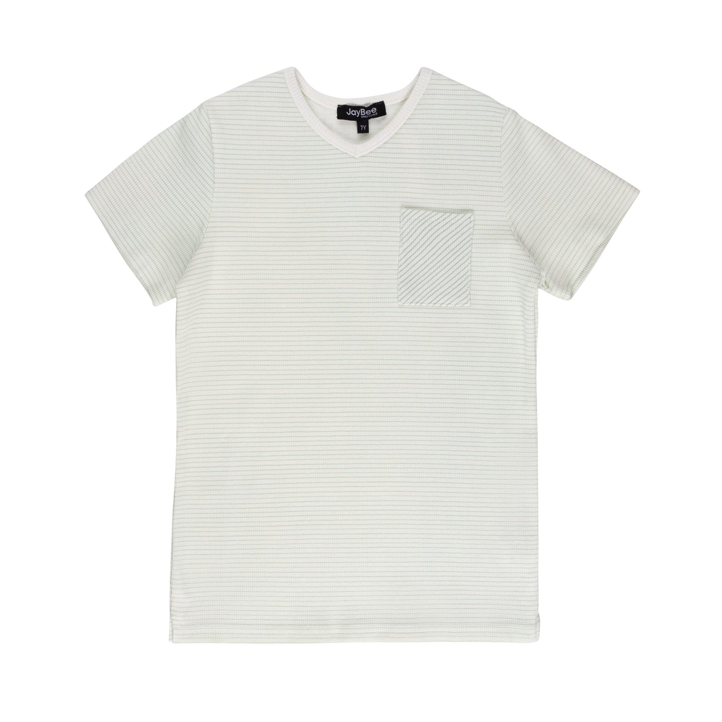 Striped V-neck Tee