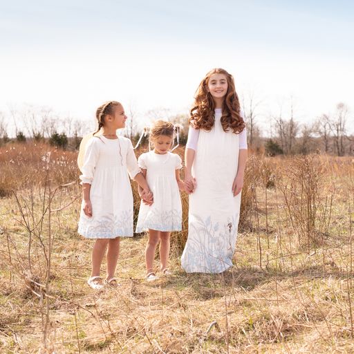 Smocked Dress 3/4 Sleeve