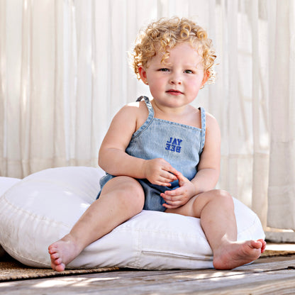 Denim Panel Romper