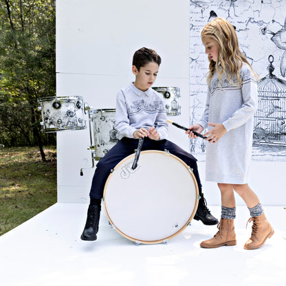 Graphic Sweatshirt Polo