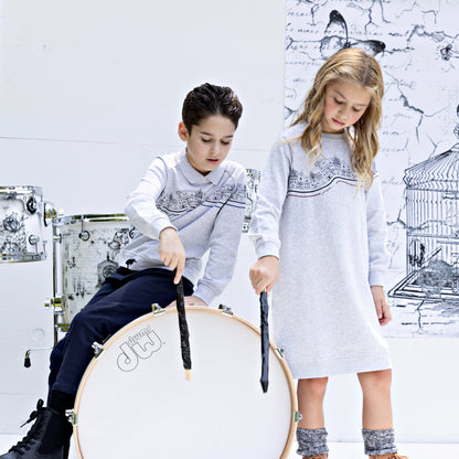 Graphic Sweatshirt Polo