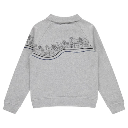 Graphic Sweatshirt Polo