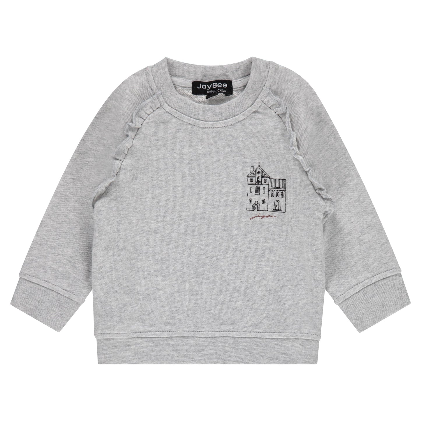 Graphic Ruffle Sweatshirt