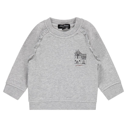 Graphic Ruffle Sweatshirt