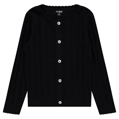 Scallop Trim Knit Cardigan