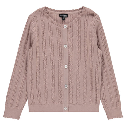 Scallop Trim Knit Cardigan