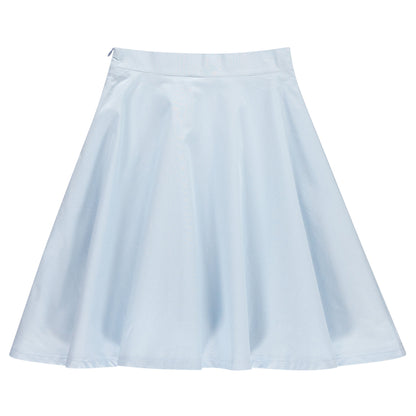 Scallop Trim Blouse and Skirt Set