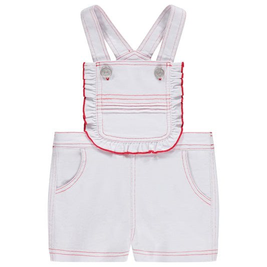 Stitched Denim Romper Baby Girl