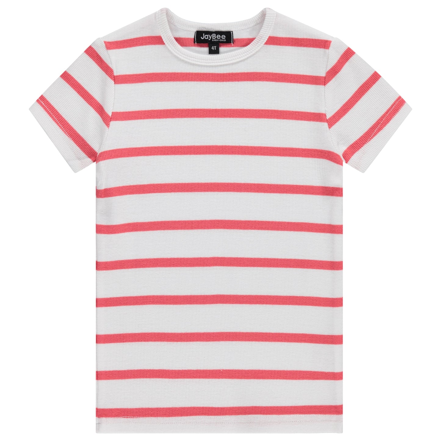 Striped Ribbed Crew Neck Tee s/s