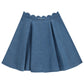 Scalloped Denim Skirt