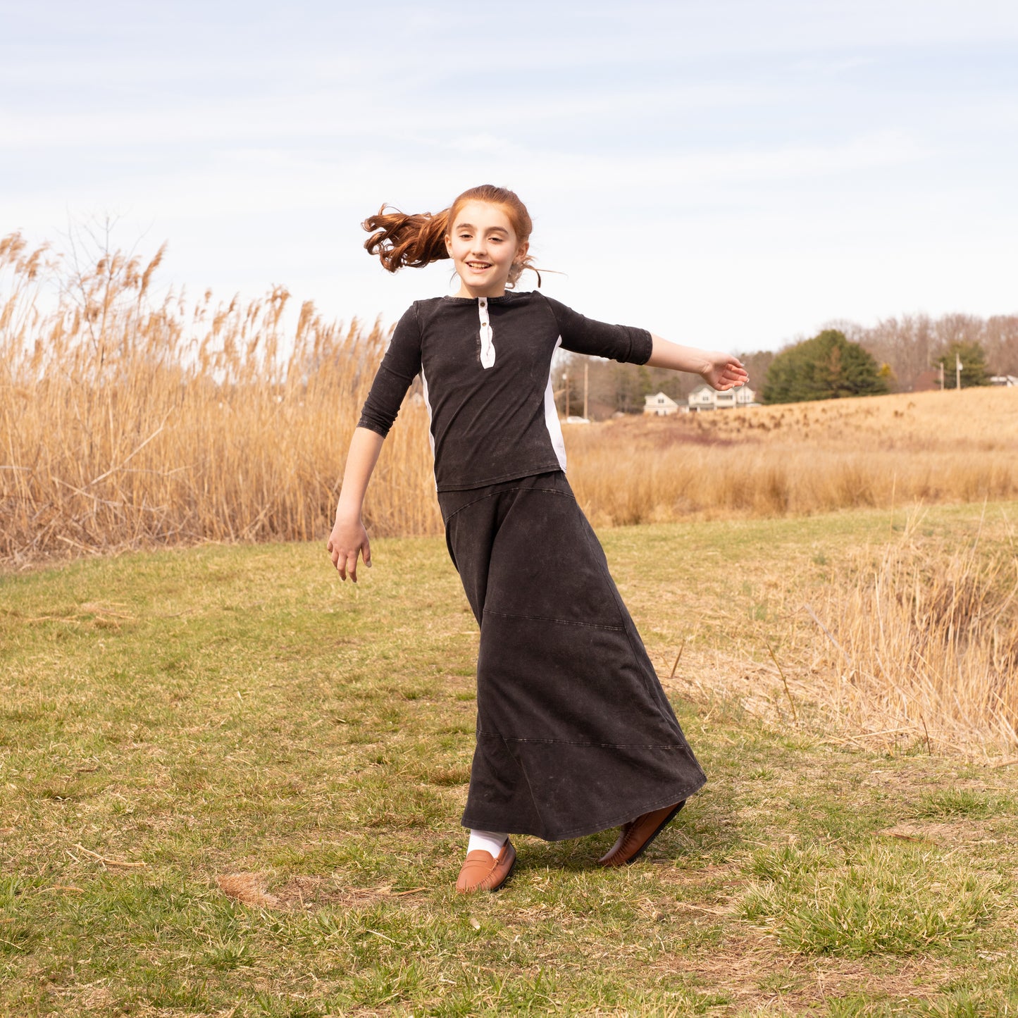 Corkscrew Maxi Skirt